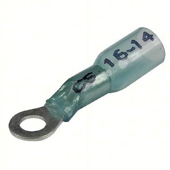 Seachoice Blue 3 to 1 16-14 Wire Range Heat Shrink Ring Terminals (25 Pack)