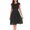 Black, variant on Pisexur Cocktail Dresses for Women Fashion Front Slit Ruffle Hem Wedding Guest Dress Soild Color Flowy Flutter Sleeve Lace Prom Dress Classy Formal Wedding Guest Dress Midi Dress S-2XL Black