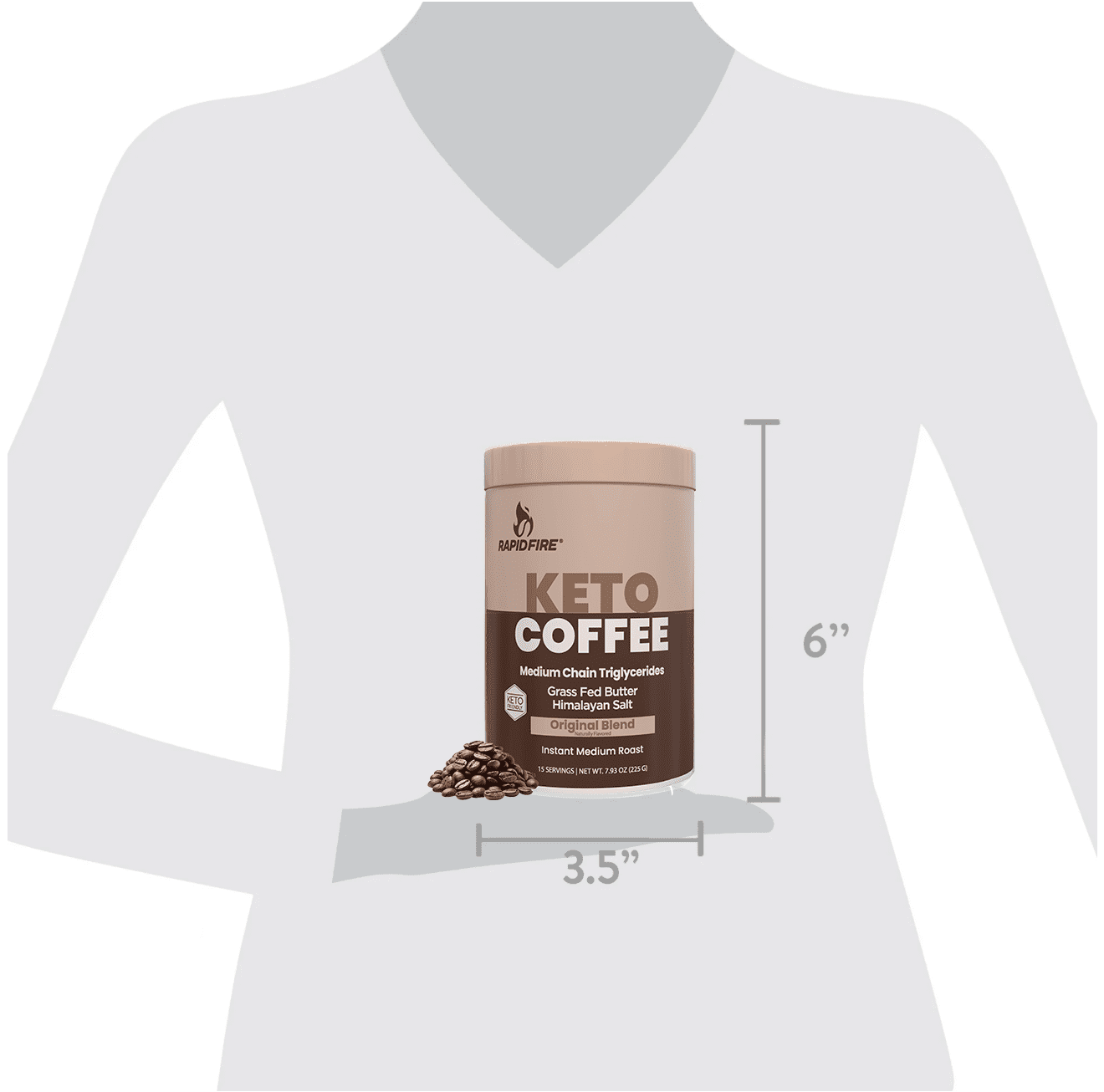 Rapid Fire, Instant Coffee, MCT Oil and Grass-Fed Butter, 15
