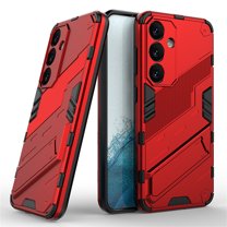 Decase for Samsung Galaxy A14 5G Military Grade Protection Case,Built-in Invisible Foldable Kickstand,Shockproof Scratch Resistant Anti-Fingerprint Slim Ultra Phone Back Cover,Red