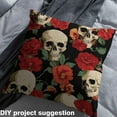thumbnail image 2 of jejeloiu Retro Skull Fabric by the Yard 5 Yards,Romantic Flower Floral Fabric for Sewing,Halloween Skeleton Home Decor Fabric by the Yard For Teens,Microfiber Bedroom Decor, 2 of 6