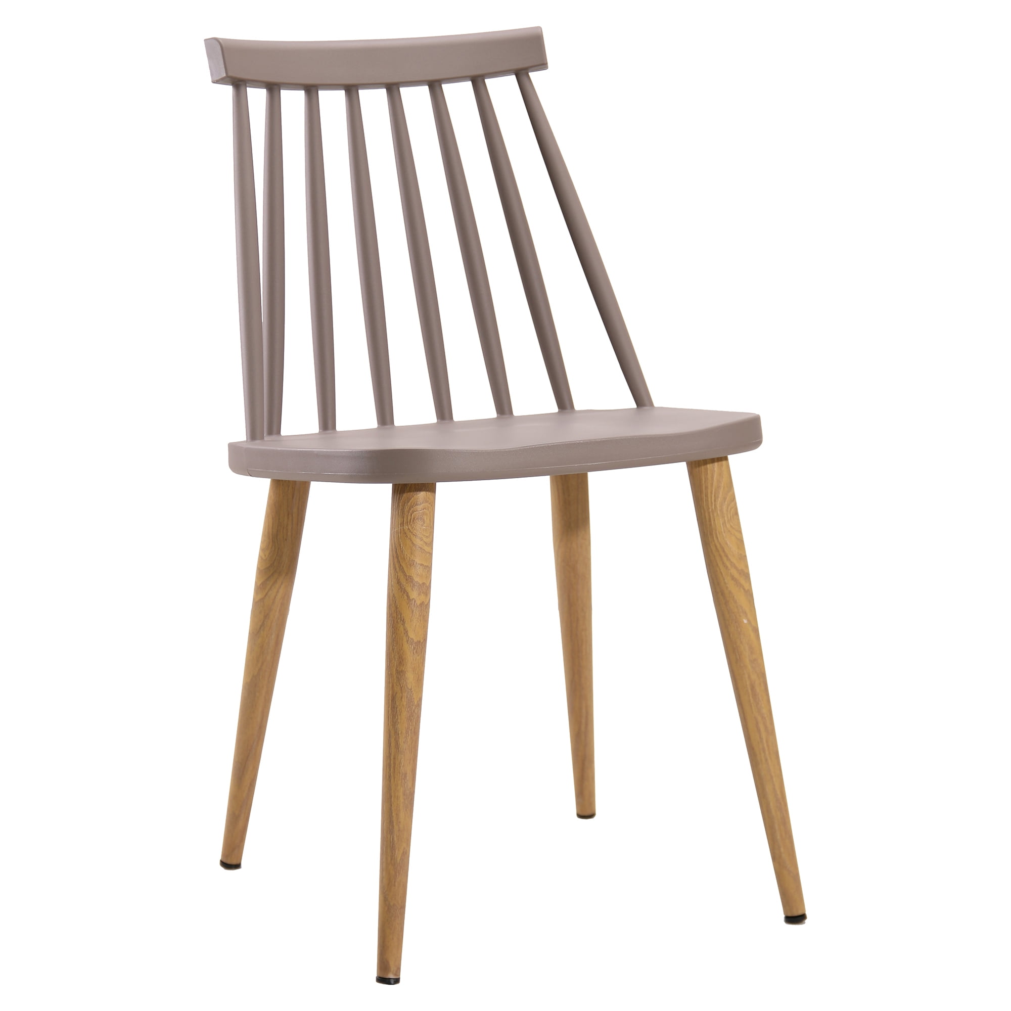 Abble Set of 2 Modern Dining Chairs Indoor Kitchen Chairs -Gray