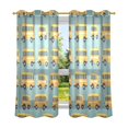 thumbnail image 6 of Yayeee Window Curtains Set of 2 for Living Room Light Filtering 63"x52", Yellow Car Pattern, 6 of 7