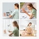 thumbnail image 5 of Desk Fan Battery Rechargable Fan，180°Foldable Portable Personal Fan, 4 Speeds Adjustable for Home Office Travel Outdoor-Pink（2000mAh）, 5 of 5