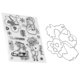 thumbnail image 2 of Clear Stamp Kit Christmas Pattern Card Making Transparent Stamp Embossing Cutting Die Set for DIY Scrapbook, 2 of 3
