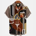 thumbnail image 1 of Chemise Rétro Tendance Été Musique pour Hommes Imprimé 3D Instrument de Musique Manches Courtes Décontractées Respirantes, 1 of 5