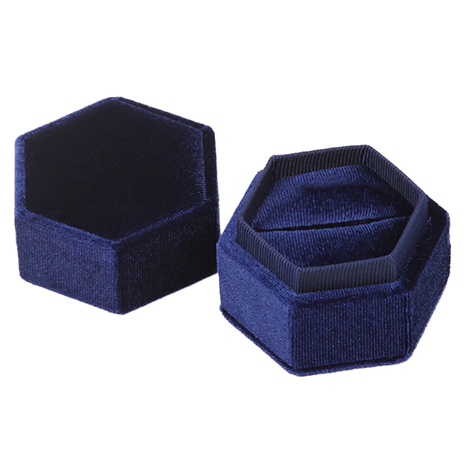 mnjin antique jewelry ring box ring box hexagon single ring box vintage double ring