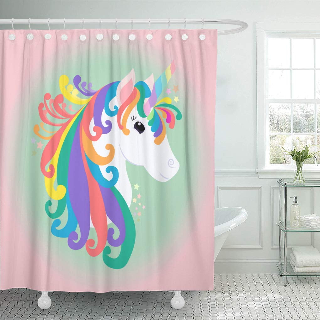 CYNLON Pink Beautiful Unicorn Badge Cartoon Character Cheerful Child