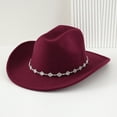 thumbnail image 2 of Stylish Western Cowboy Hat Bohemian Fedora for Men and Women with Rhinestone for Casual and Event Wear Fashion Accessory, 2 of 4