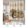 thumbnail image 7 of Fall Thanksgiving Shower Curtain Set ，Waterproof Fabric Shower Curtains Cute Squirrel Nut Pumpkin Linen Texture Shower Curtains for Bathroom,Bathroom Decor 48"x72", 7 of 7