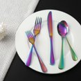 thumbnail image 5 of Lorena 20 Piece Silverware Flatware Cutlery Set, Stainless Steel Utensils Service for 4, Rainbow, 5 of 12