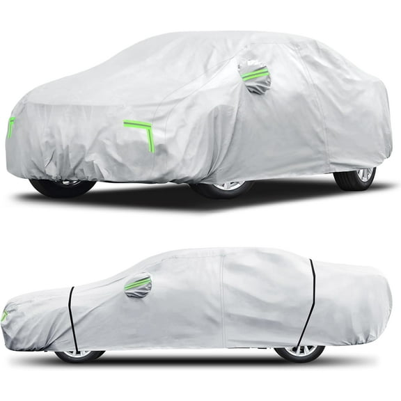 Car Cover Custom Fit for Toyota Camry 1996-2025,Honda Accord 2001-2025,6 Layers Truck Cover Waterproof All Weather for Automobiles,Outdoor Full Exterior Cover,Rain, Sun, Wind Protection,Silver