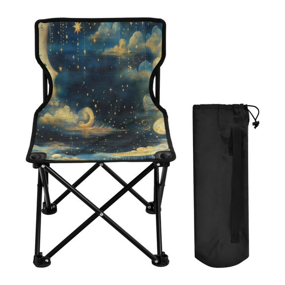 BZSMCE Camping Chairs Modern Celestial Dreams Pattern Folding chair