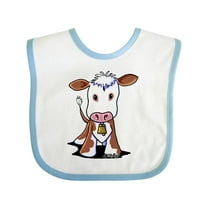 Inktastic Little Brown Cow Boys or Girls Baby Bib