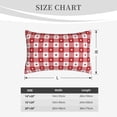 thumbnail image 5 of Haiem Pillowcase for Hair and Skin Queen - Red Plaid Daisy Printed Soft Pillowcase with Envelope Closure-16"x24", 5 of 8