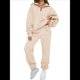 thumbnail image 1 of Conjuntos de Dos Piezas para Mujer: Jersey de Larga con Media Cremallera y Pantalón Deportivo Holgado con Bolsillos. Albaricoque M, 1 of 8