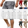 thumbnail image 3 of Men's Joggers Capri Pants Athletic Sweatpants Gym Workout Drawstring Below Knee Pants with Pockets Mens Workout Sweatpants Casual Joggers, 3 of 9
