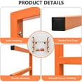 thumbnail image 6 of 2 Pack Wood Organizer Wall Mount, Heavy Duty Lumber Storage Rack with 4-Level System, Holds 220 LBS Per Level (Orange), 6 of 6