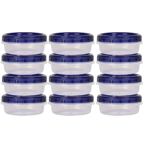 Recipientes de almacenamiento de alimentos HomeyGear Twist Top 8 oz (paquete de 12)