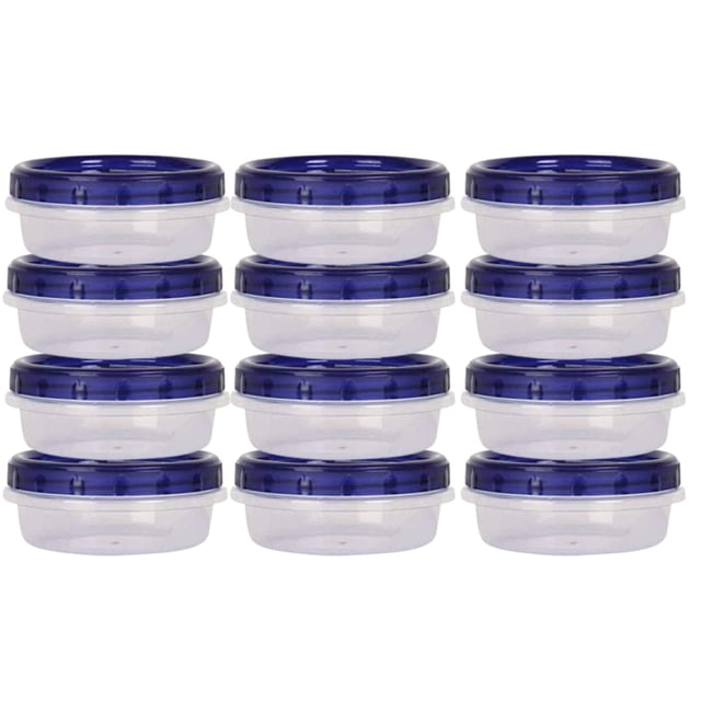 Recipientes de almacenamiento de alimentos HomeyGear Twist Top 8 oz (paquete de 12)