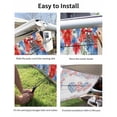 thumbnail image 7 of 4th of July RV Awning Sun Shade Screen 9'X7' American Flag Love Heart Mesh Sunscreen Poppy Flower Wood Awning Shade Screen with Zipper UV Blocker Completed Kits for RV Motorhome Camper, 7 of 7