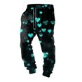 thumbnail image 4 of Mepaouo Men's Sweatpants Athletic Traning Track Pants Joggers Love Heart Trousers with Pocket(Blue,XL), 4 of 4