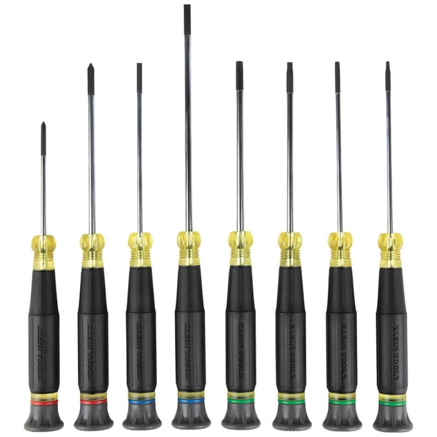 Juego de destornilladores Klein Tools 85617 Mini Precision de 8 piezas