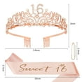 thumbnail image 2 of Set de decoración de fiesta Semato Sweet 16 en oro rosa para cumpleaños, 2 of 6