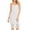 *White, variant on ClodeEU Women's Spaghetti Strap Crewneck Dress with Lace Hem ,Solid Color Casual Summer Midi Dress White,Womens Plus M