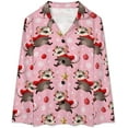 thumbnail image 4 of Top-kevin Women Long Sleeve Pajama Set Comfy Pjs Sets Christmas Funny Raccoons 2 Piece Lounge Set, 4 of 12