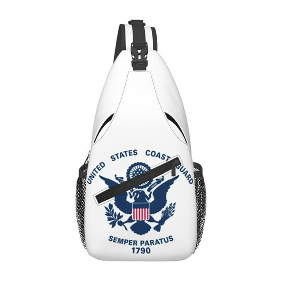 US Coast Guard Chest Sling Bag Crossbody Shoulder Backpack Adjustable Lightweight Travel Hiking Casual Daypack Unisex