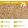 thumbnail image 2 of 2 Pack 24 Inch Square Coco Liners Planter Baskets Liner- Natural Coir Fiber Liner Replacement, Window Box Liners Trough Liners for Wall Planter Garden Deck Fence Flower Baskets, 2 of 4