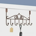 thumbnail image 2 of Tupukom Over Door Hooks Rack Home 7 Hooks Over The Door Towel Rack Towel Hanger Door Coat Hanger Over Door Coat Rack Behind Back of Bathroom, 2 of 6