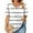 White #01, variant on TQWQT Women Plus Size Tops Sexy Summer Short Sleeve Tee Shirt Tops Striped Color Block Graphic Tees V Neck Criss Cross Shirts Loose Casual Clothes for Women L