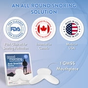 Good Morning Snore Solution Anti Snoring Mouthpiece for Adults, Tongue Retaining Snore Stopper Mouth Guard for Snoring, Regular Size