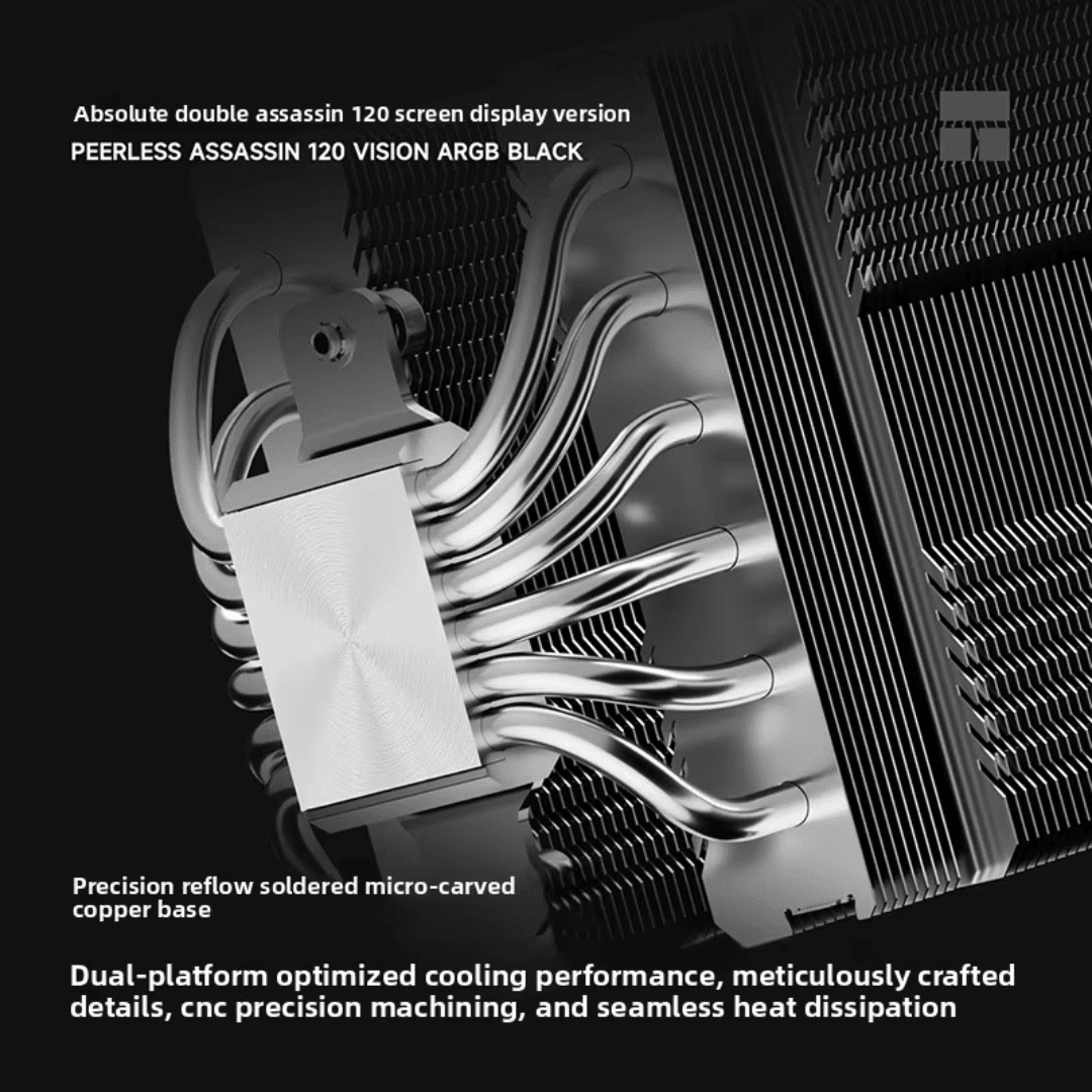 Thermalright Peerless Assassin 120 VISION ARGB BLACK LCD Cooling Fan