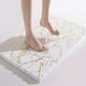 thumbnail image 1 of Alfombra de Baño de Espuma Absorbente y Antideslizante, Lavable a Máquina, de Terciopelo Suave, de Secado Rápido, 40 X 60 Cm, de Poliéster Blanco., 1 of 7