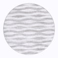 thumbnail image 3 of Porch & Den  Williamsburg Hooper Geometric Waves Grey Rug - 7'6 Round, 3 of 5
