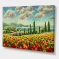 thumbnail image 3 of Designart ' Beautiful Landscape With Poppies Flowers By Riverside ' Traditional Canvas Wall Art Print, 3 of 4