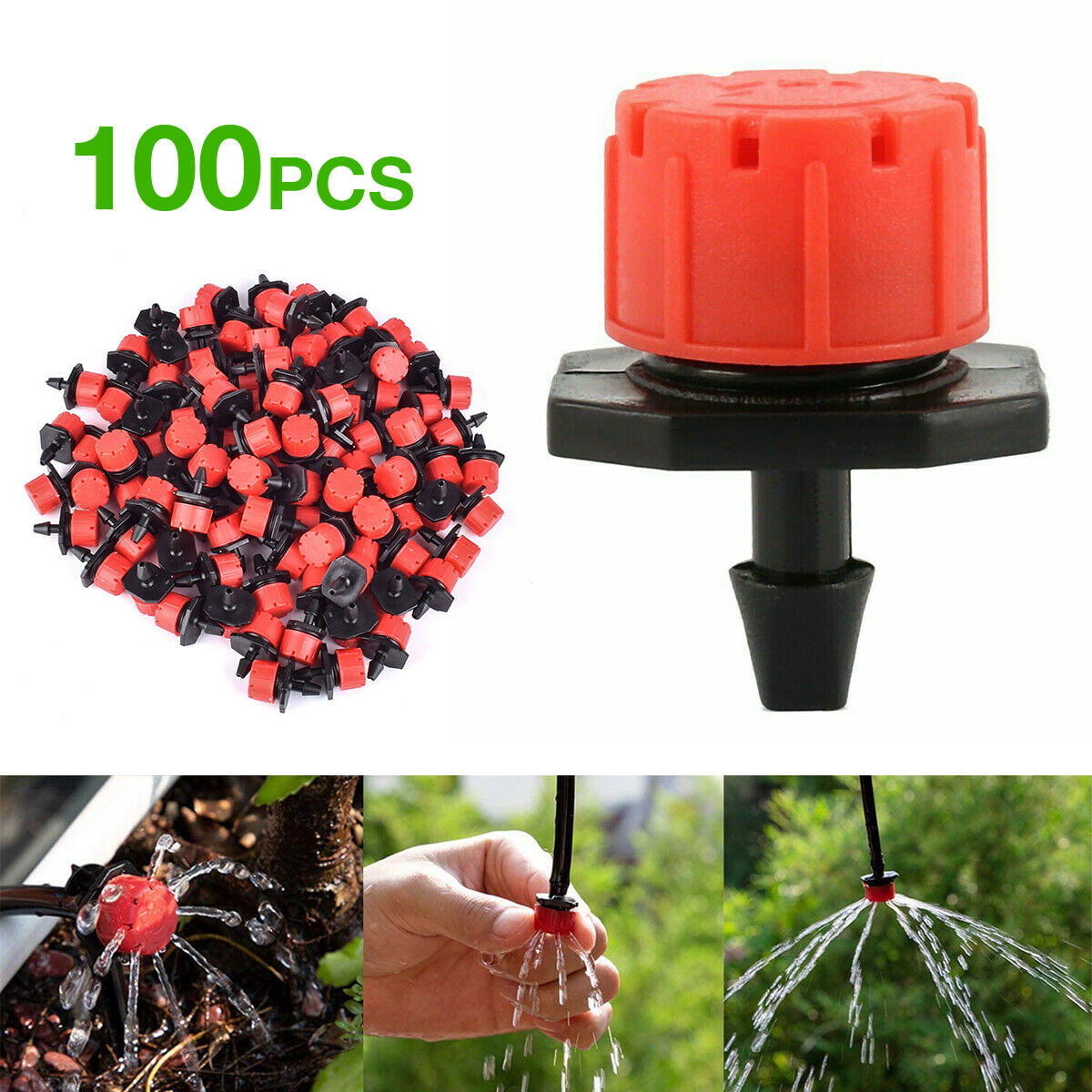 100pcs Anti-clogging Micro Drip Irrigation System Watering Emitter Drippers WA 