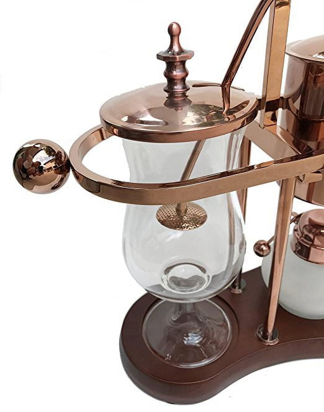 Nispira Belgian Belgium Luxury Royal Family Balance Syphon Siphon Coffee Maker Copper Color, 1 set