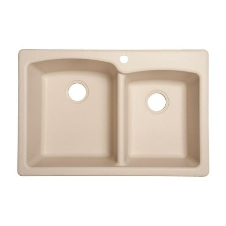 Franke USA EO33229-1 Double Basin Drop In/Undermount Kitchen Sink - Champagne