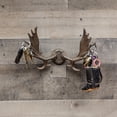 thumbnail image 4 of Cast Iron Moose Antlers Wall Mount Hat Hook Western Coat Rack Hooks Key Ring Living Room Home Decor, 4 of 5
