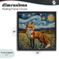 thumbnail image 4 of Stupell Industries Bohemian Swirling Impressionist Fox Black Floating Frame Canvas Art, 18 x 18, by The Wands Want, 4 of 8