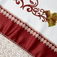thumbnail image 5 of Decorative Printed Fruttela Tablecloth With Lace Trimming, Burgundy - 70" X 105", 5 of 6