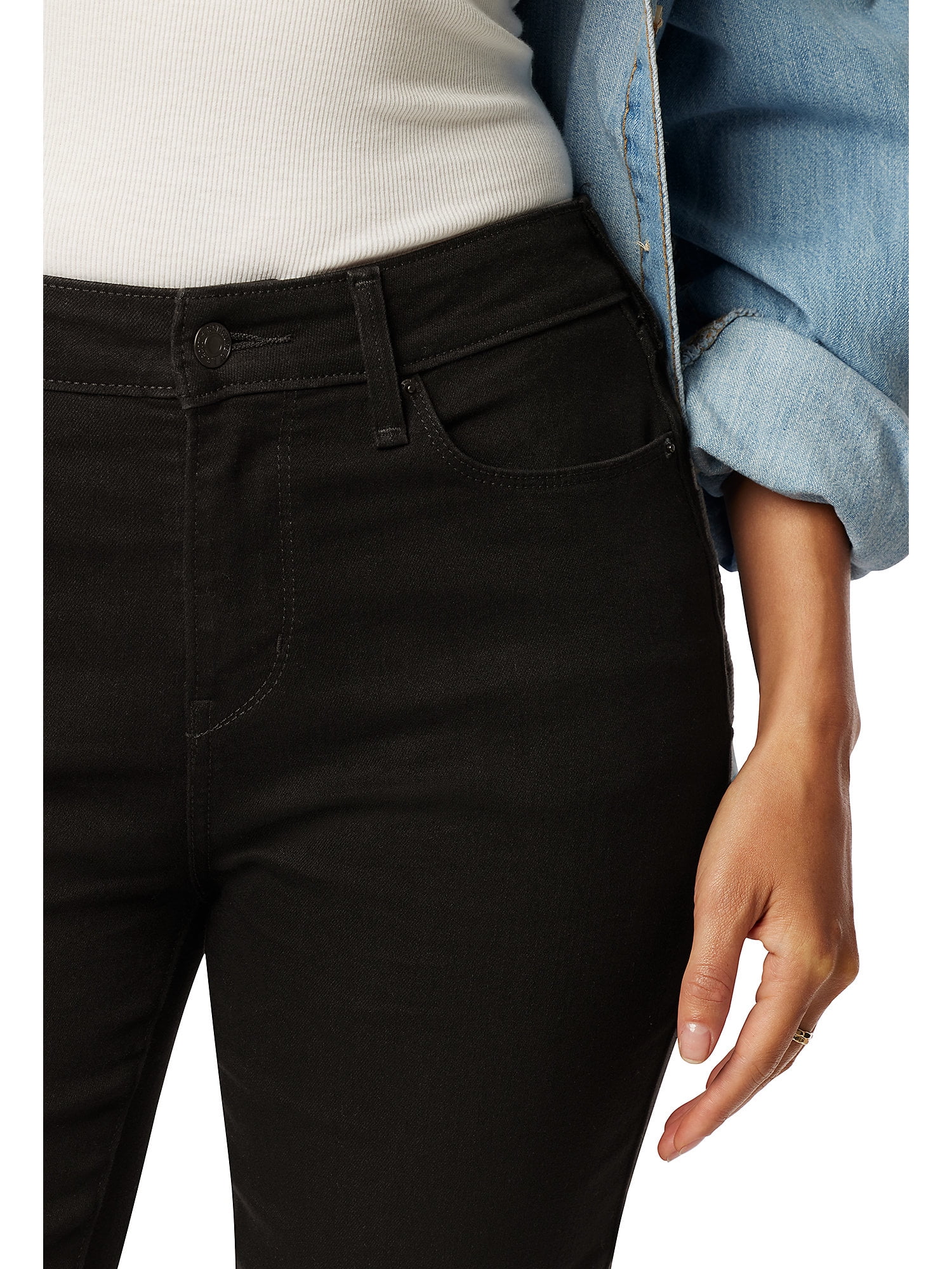 Levi Strauss Signature Women's and Women's Plus Mid Rise Straight Jeans, Tummy-Smoothing Pannel, Sizes 2-26
