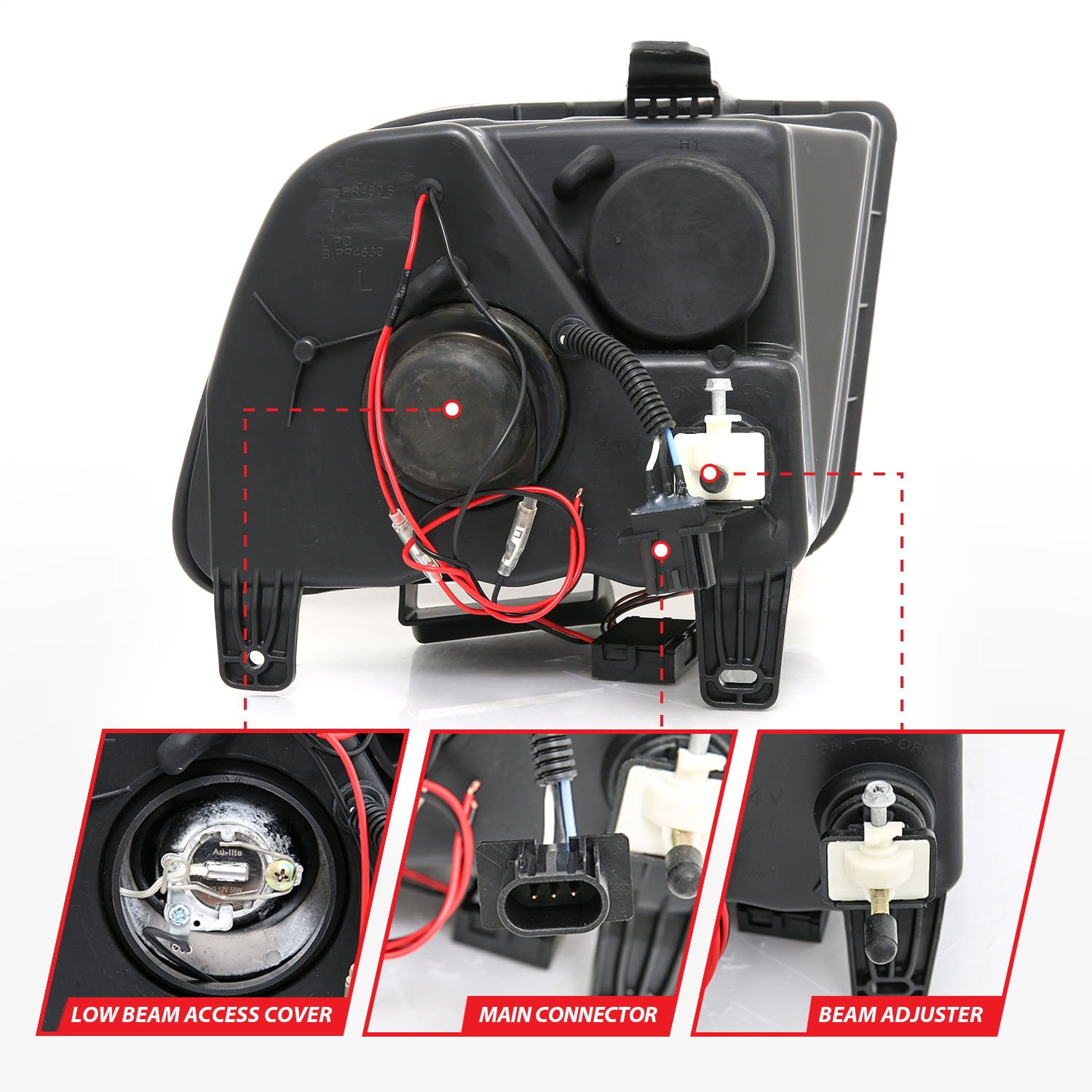 ANZO USA 121166 Projector Headlight Set w/Halo