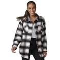 thumbnail image 3 of Free Country Women's Hayley Plaid Shacket Black Plaid S, 3 of 6