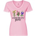 thumbnail image 3 of Inktastic Kindness Grows Wildflowers Women's V-Neck T-Shirt, 3 of 5