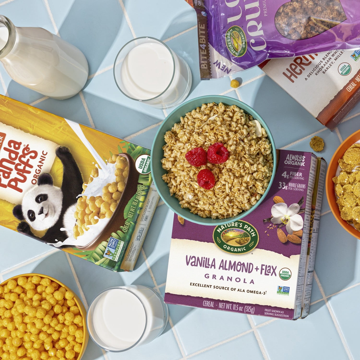 EnviroKidz Organic Panda Puffs Breakfast Cereal, 25.6oz Box (pack of 4)